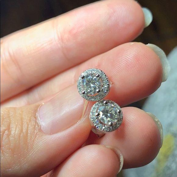 Kay Jewelers Jewelry Super Sparklyhalostud Diamond Earrings Poshmark